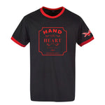 Camiseta Ringer - Hand on Heart